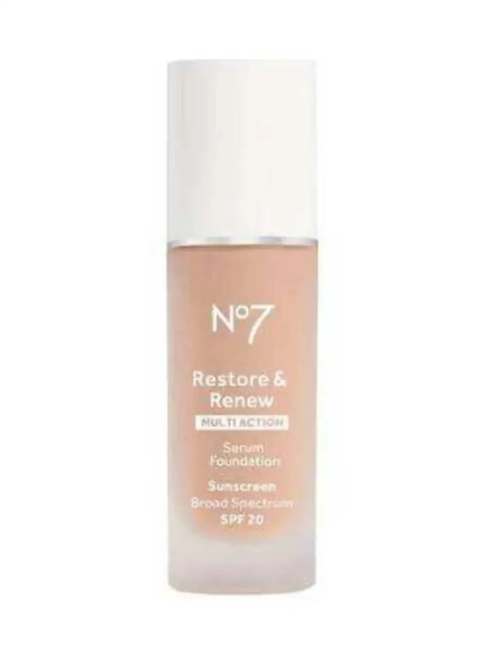 new in box No7 restore & renew Multi Action Serum Foundation, Warm Ivory